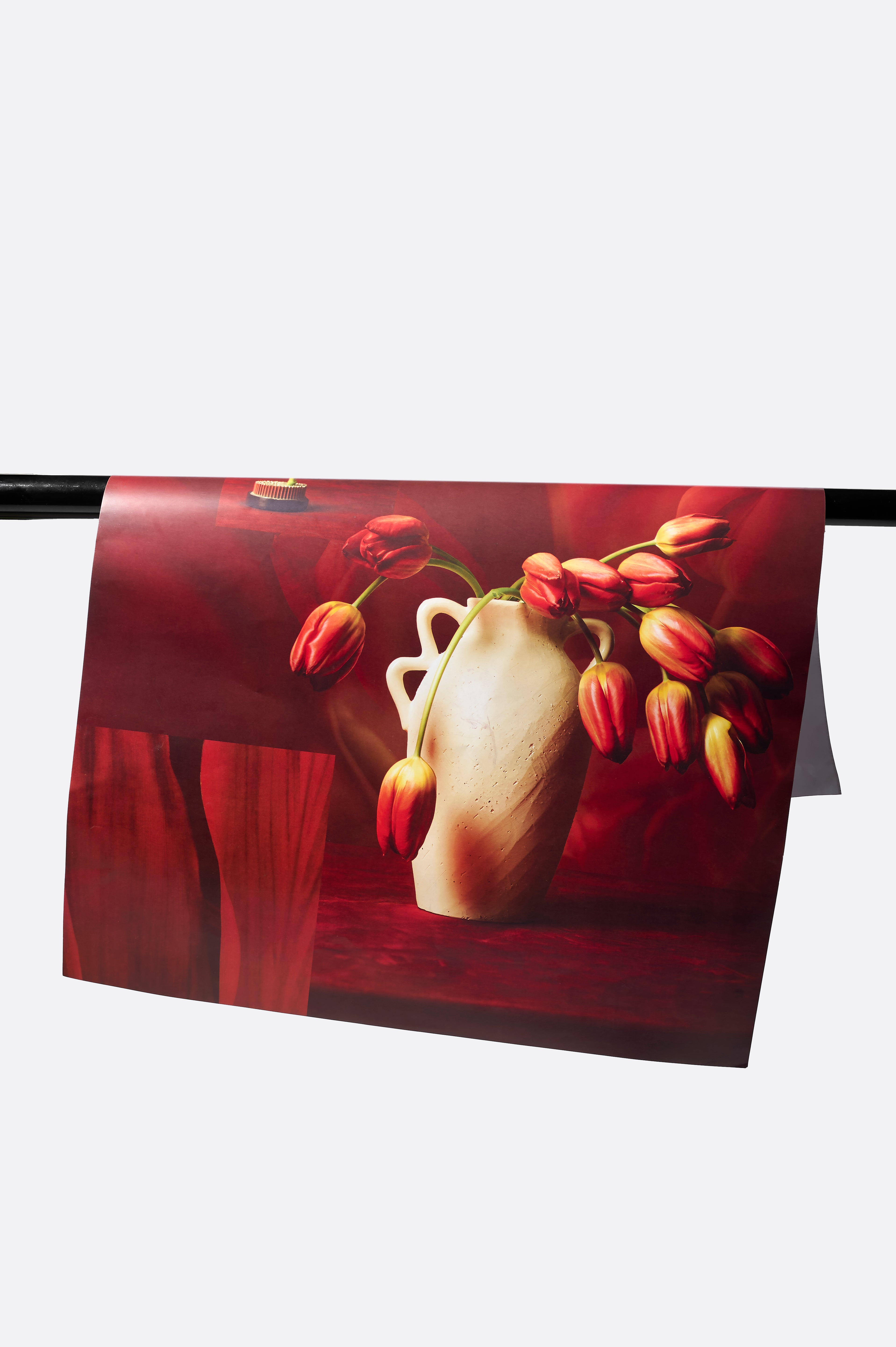 Set of 3 Premium Gift Wrap Sheets - Crimson Bloom