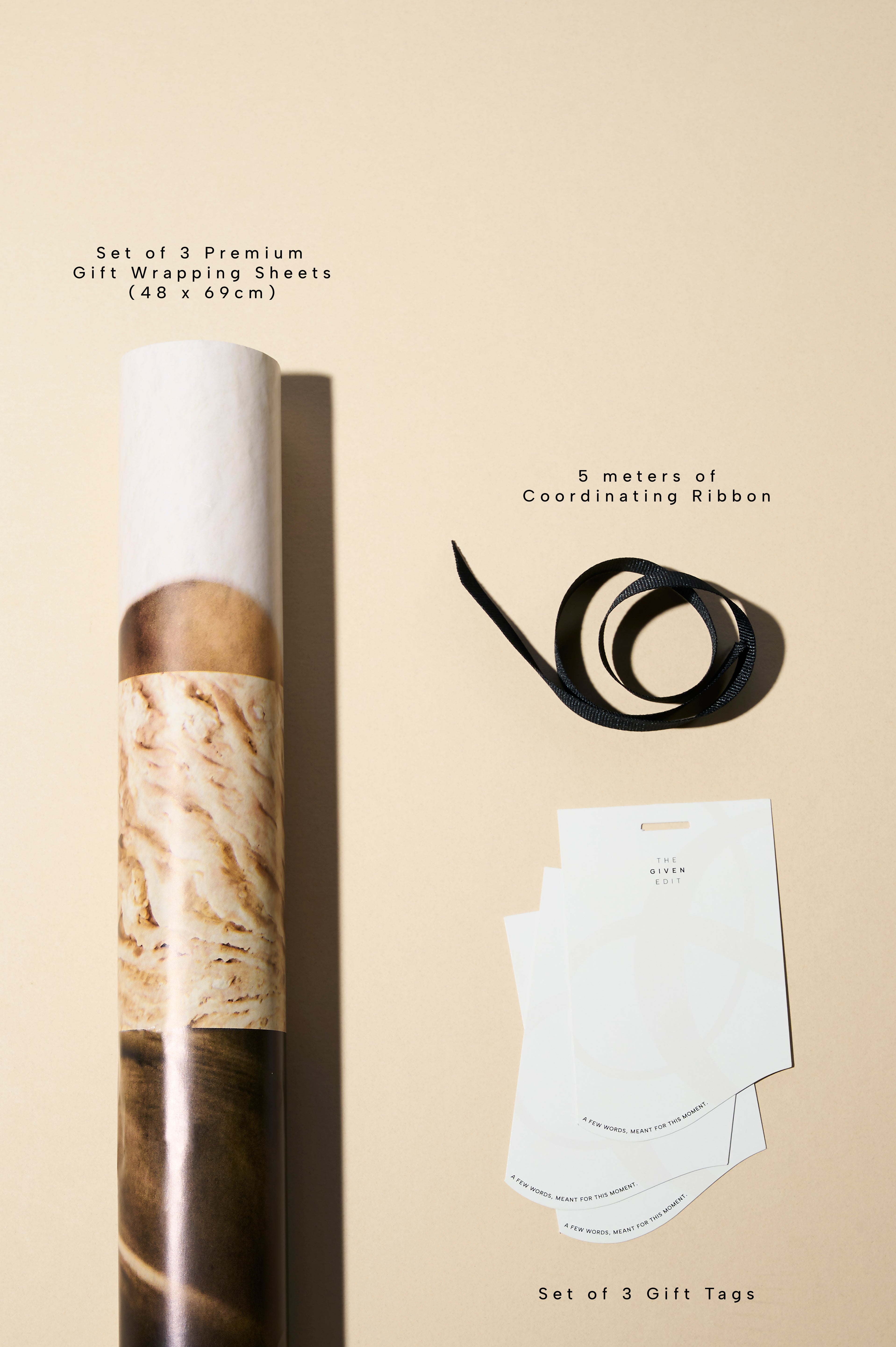 Set of 3 Premium Gift Wrap Sheets - Moulded Pottery