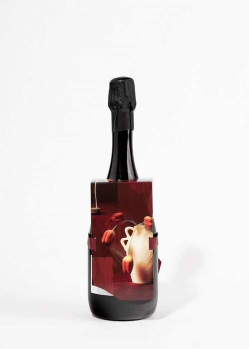 Crimson Bloom - Set of 3 Premium Bottle Gift Tags (Ribbon included)