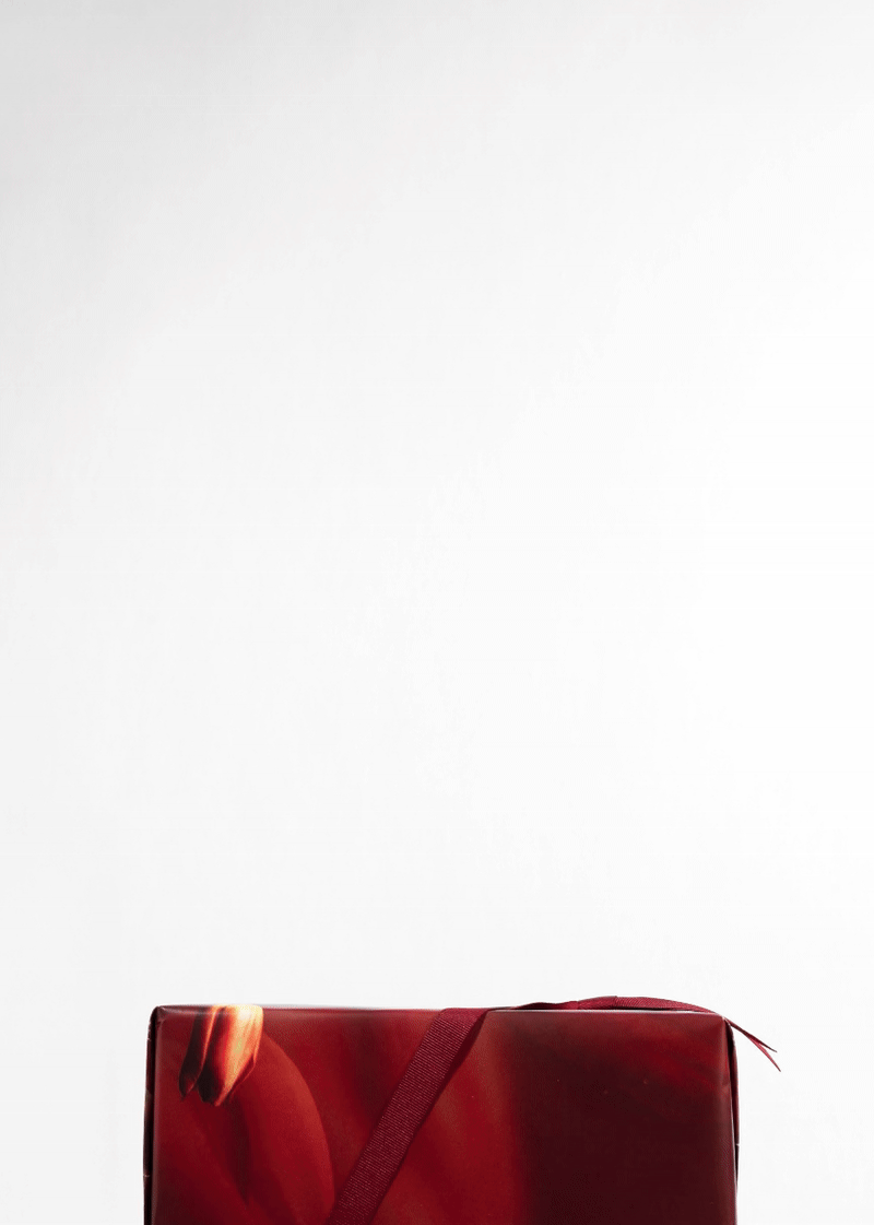 Set of 3 Premium Gift Wrap Sheets - Crimson Bloom